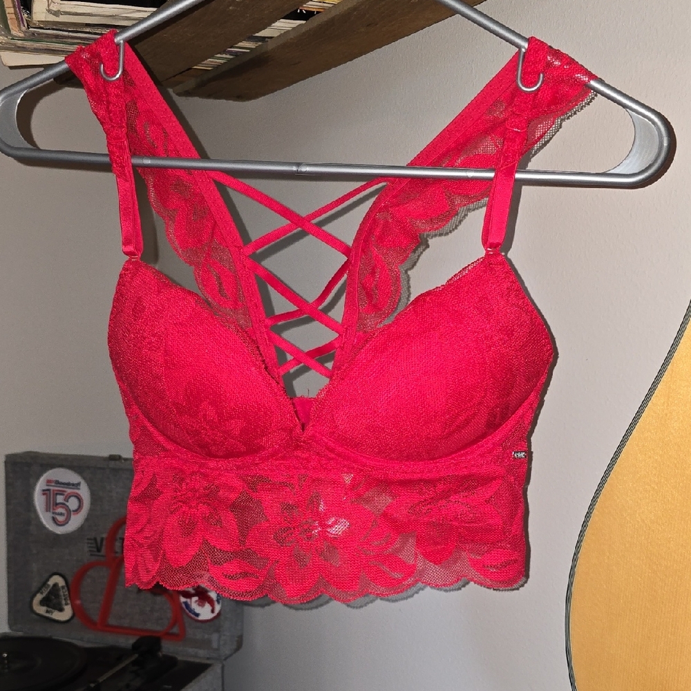 Victoria's Secret Red Lace Bralette